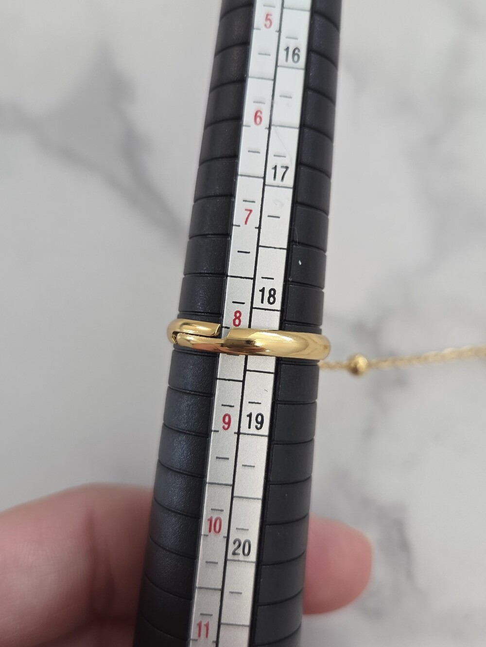 Gold Heart Hand Chain Bracelet Ring Combo Stainless Steel - Picture 13 of 13